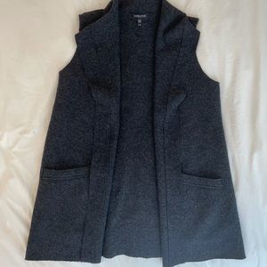 Eileen Fisher Gray Kimono Wool Vest
